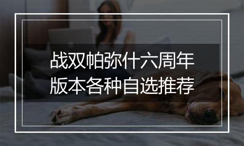 战双帕弥什六周年版本各种自选推荐
