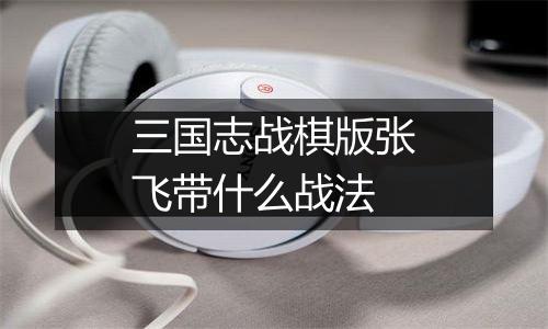 三国志战棋版张飞带什么战法