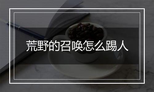 荒野的召唤怎么踢人