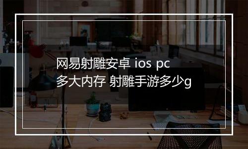 网易射雕安卓 ios pc多大内存 射雕手游多少g