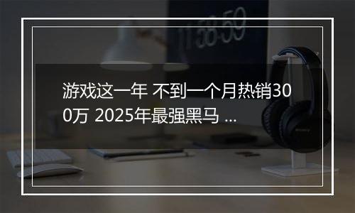 游戏这一年 不到一个月热销300万 2025年最强黑马 居然是这款国产游戏
