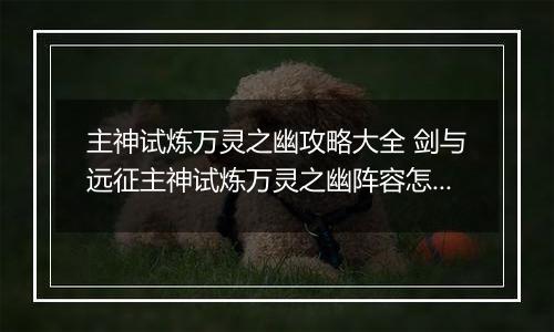 主神试炼万灵之幽攻略大全 剑与远征主神试炼万灵之幽阵容怎么搭配