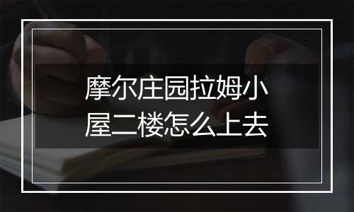 摩尔庄园拉姆小屋二楼怎么上去