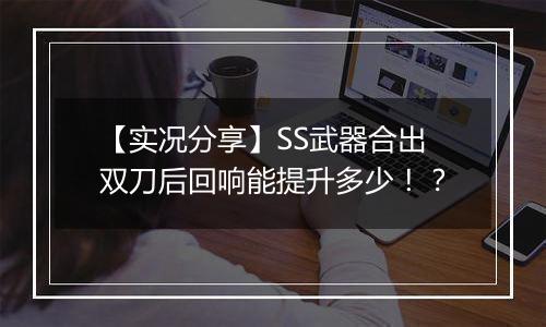 【实况分享】SS武器合出双刀后回响能提升多少！？