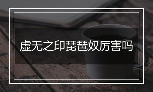 虚无之印琵琶奴厉害吗