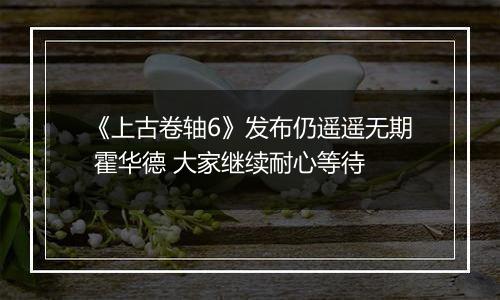 《上古卷轴6》发布仍遥遥无期 霍华德 大家继续耐心等待