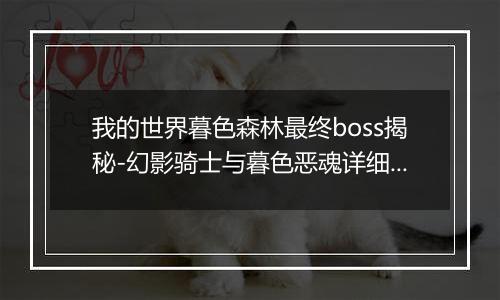 我的世界暮色森林最终boss揭秘-幻影骑士与暮色恶魂详细解析