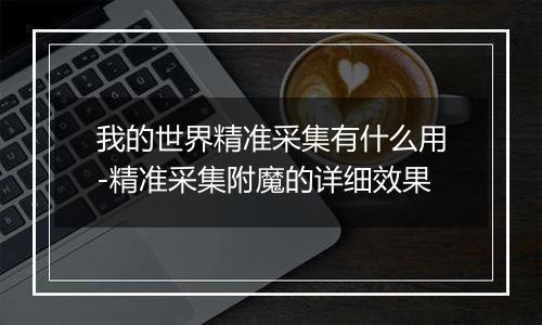 我的世界精准采集有什么用-精准采集附魔的详细效果