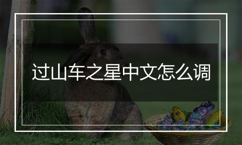 过山车之星中文怎么调