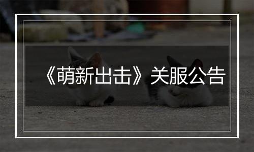 《萌新出击》关服公告